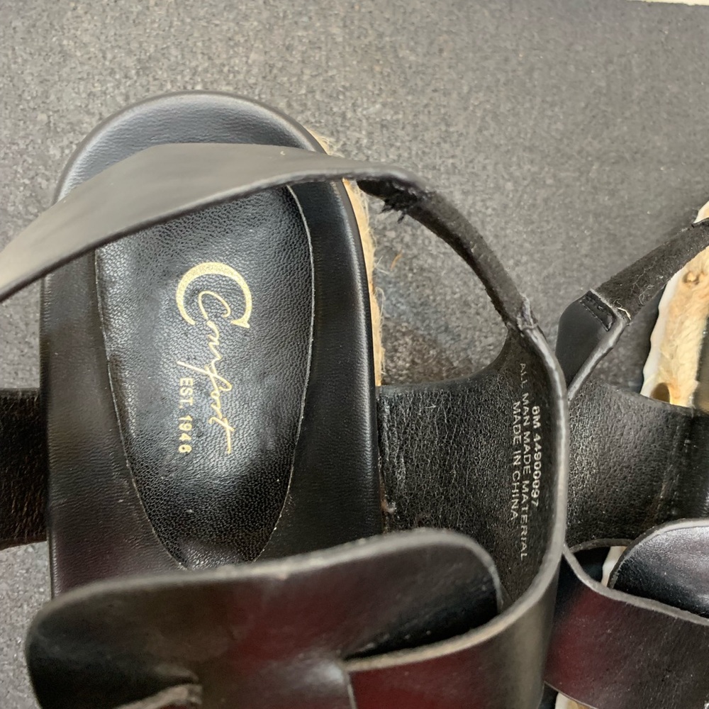 C Comfort EST 1946 Women’s T Strap Sling Back Black sandals. Sz 8 - Picture 3 of 7